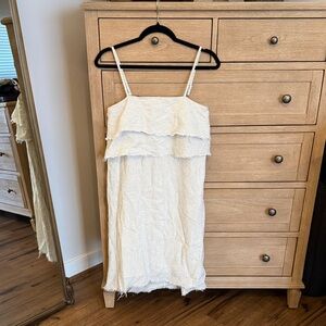 Zara striped linen dress